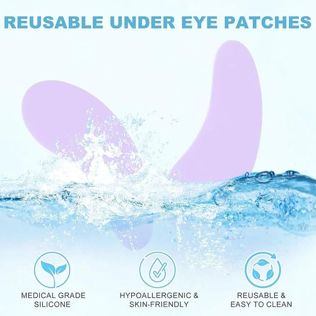 Joez Wonderful Under Eye Patches 2 Pairs, Silicone Reusable Eye Patches, Under Eye Mask for Skin Care Effect to Reduce Wri...
