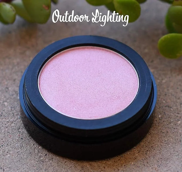 Pink Glow Satin Light Baby Pink Opal Sunkissed Shimmering Shimmer Pressed Powder Single Vegan Eyeshadow; Talc, Paraben & C...