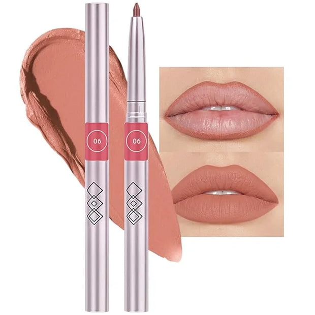 evpct Silky Smooth Lip Liner Pencil Retractable, Peach Red Lip Liner Creamy Long-Lasting Formula for Precision Contouring ...