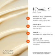 Advanced Clinicals Retinol Body Lotion + Brightening Vitamin C Lotion 2pc Skincare Set For Women & Men | Body Cream & Face...