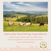 Grass Fed Beef Tallow for Skin Care, Face and Body Moisturizer Cream, Unadulterated Honey, Soothes Dryness, Repairs the Sk...