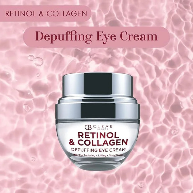 Retinol Eye Cream with Collagen - Anti-Aging, Hydrating & Reduces Puffiness & Wrinkles - Dermatologist Tested, Cruelty-Fre...