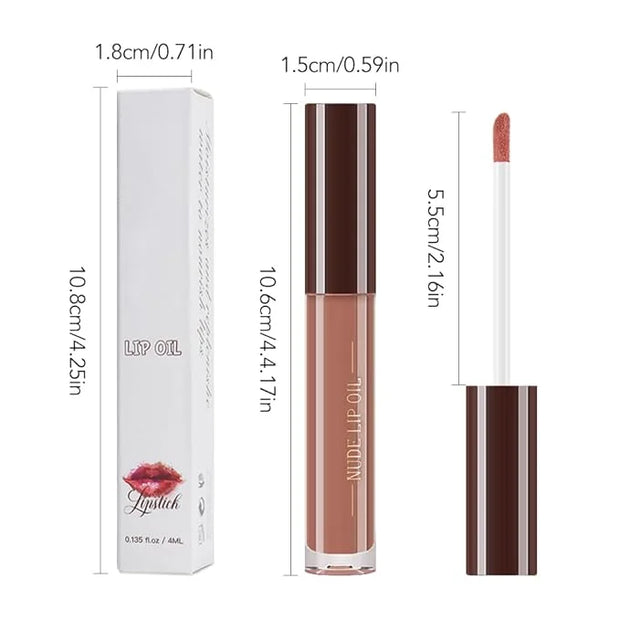 Hydrating Lip Glow Oil, Plumping Lip Oil, Tinted Lip Plumper Gloss,Younger-Looking Lips | Nourishing Long Lasting Non-Stic...