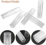 Lip Gloss Clear 50Pcs Empty Lipstick Tubes Transparent Plastic Empty Lip Balm Containers Lip Gloss Holders Empty Lip Gloss...