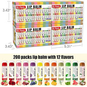 AZEN 200 Pack Lip Balm, Natural