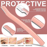 FANDAMEI Eyebrow Kit with Leather Case - Eyebrow Scissors, Tweezers, Razor, Brush for Women & Men - Facial Hair & Ingrown ...
