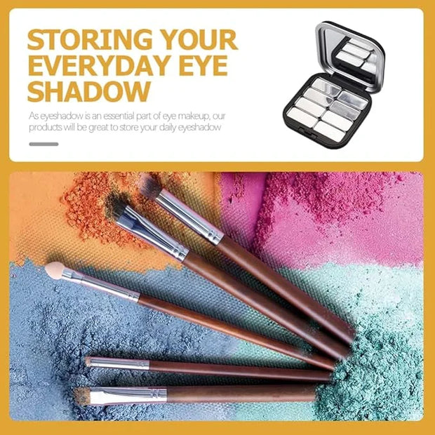 2pcs Empty Magnetic Eyeshadow Palette, Small Makeup Palette