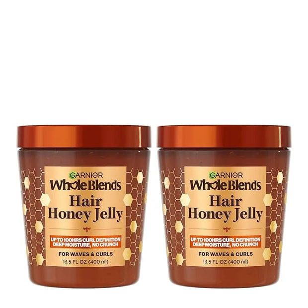 Garnier Whole Blends Hair Honey Jelly for Defining Waves and Curls, Hair Gel for Up to 100HRs Curl Definition, Frizz Contr...
