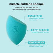 Real Techniques 6 Pack Assorted Makeup Blending Sponges, 3 Miracle Makeup Sponges, For Blending, Baking, And Setting, Use ...