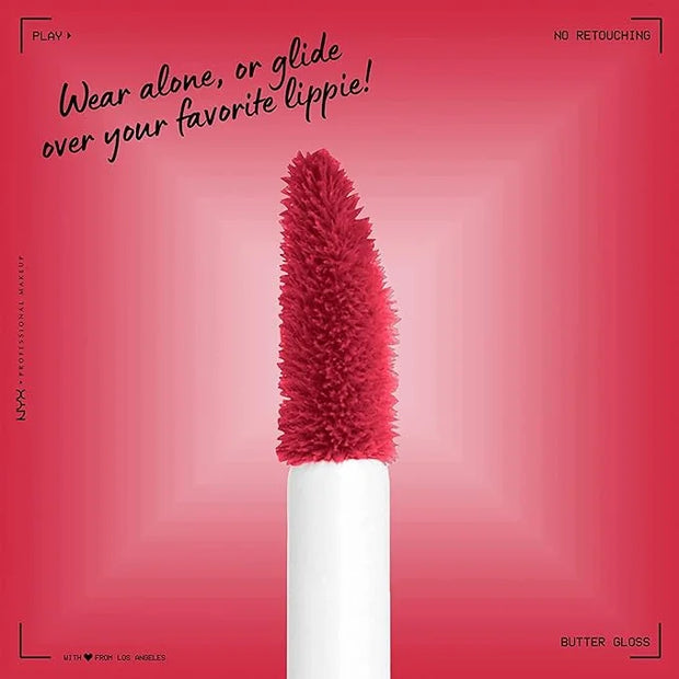 NYX PROFESSIONAL MAKEUP Butter Gloss, Non-Sticky Lip Gloss - Red Velvet (Deep Red) - Product Image