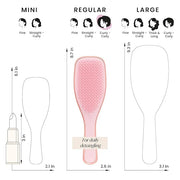 Tangle Teezer Ultimate Detangler Curly Hair Brush, Dry & Wet Hairbrush, Reduces Frizz & Breakage, for 3C to 4C Curly Hair ...