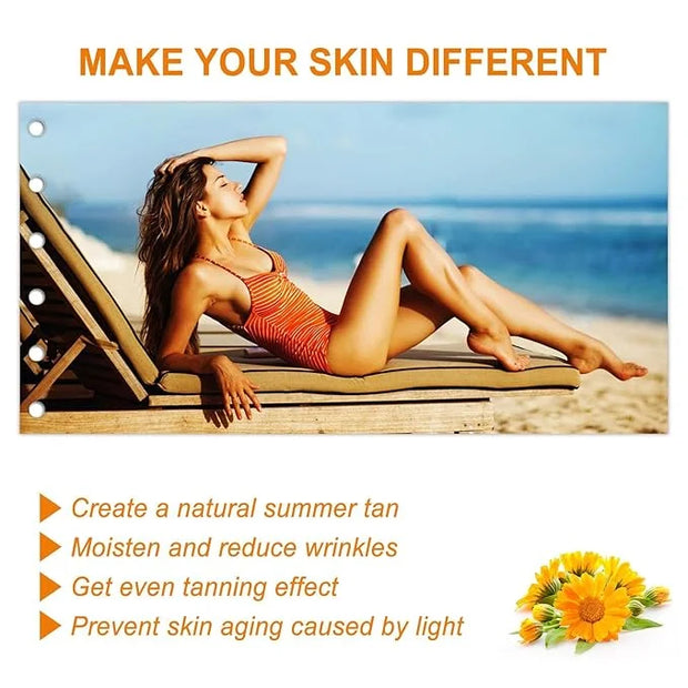 Intensive Tanning Gel, Natural Tanning Lotion, Brown Intense Tanning Gel For Body Outdoor Summar Beach Women For Sunbeds &...