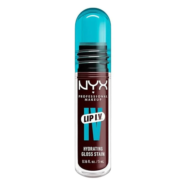 NYX PROFESSIONAL MAKEUP Lip IV Hydrating Glossy Lip Stain with 12HR Hydration - Water Bout Wine (Red) - Product Image