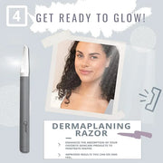 Premium Dermaplaning Tool - Multipurpose Face Razor for Women - Exfoliating Dermaplaner for Smooth Skin, Gentle Eyebrow an...