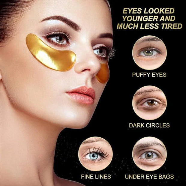 Under Eye Mask,20 pairs 24K Collagen Eye Pads,Under Eye Patches Skincare for Anti Aging,Anti Wrinkle,Reducing Eye Puffines...
