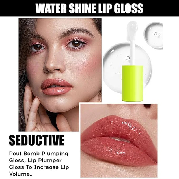 4 Colors Lip Oil Lip Glaze, Hydrating Lip Glow Oil Big Brush Head Shiny Moisturizing Lip Gloss, Long Lasting Non-sticky Fr...
