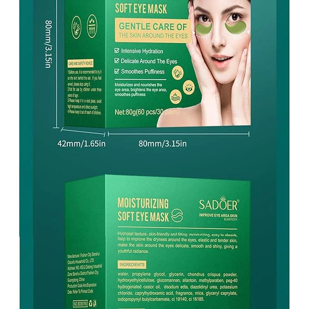 Under Eye Mask, Under Eye Patches, 60 Pcs Moisturizing and Improving Eye Skin Dryness, Nourishing Eye Care Mask for Dark C...