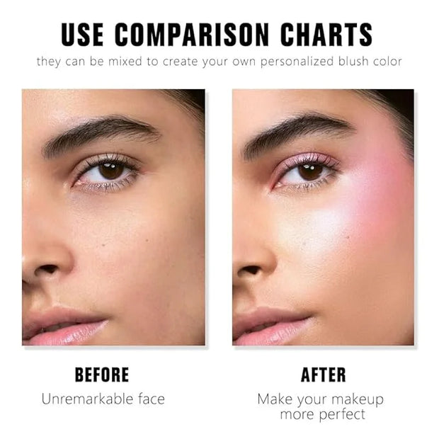 Dual Powder Matte Blush Palette – Soft Pink & Rosy – Matte Finish, Buildable Long Lasting Face Blush Makeup,Lightweight, V...