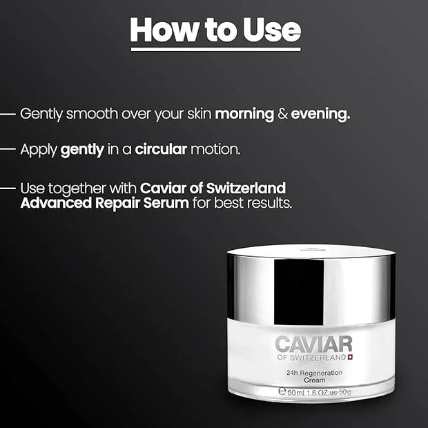 Caviar Face Moisturizer Regenerate Cream - Anti Aging Cream for Aging Spots, Facial Treatment with Hyaluronic Acid & Resve...