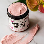 Rose Body Butter for Dry Skin with Whipped Shea Butter and Pure Essential Oil | Ultra Hydrating Rose Lotion for Women | Al...