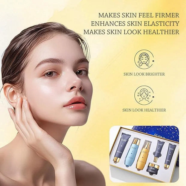 6-pcs Anti-Aging Skin Care Set Gentle Skin | Complete Skincare Process Beauty Skin Care Kit Gift Sets & Kits with Cleanser...