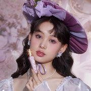 Flower Knows Violet Strawberry Rococo Glitter Lip Gloss G02 Rasberry Booze+Swan Ballet Shine Solid Lip Gloss Stick B01 Lit...