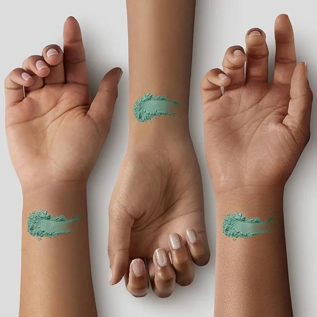 Aloe Matte Turquoise Teal Green Soft Pressed Powder Single Vegan Eyeshadow; Talc, Paraben & Cruelty Free - Product Image