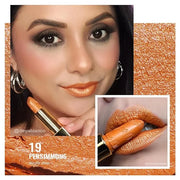 Oulac Pumpkin Color Lipstick with Metallic 3D Shine Hydrating Formula, High Impact Lip Color, Vegan Beauty, Full Coverage ...