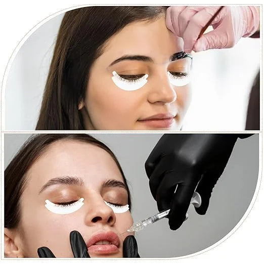 100 PCS Under Eye Pads for Lash Extensions, Foam Eye Pads Lash Extensions Sticky Lash Pads Lint Free Lash Lift Pads Eyelas...