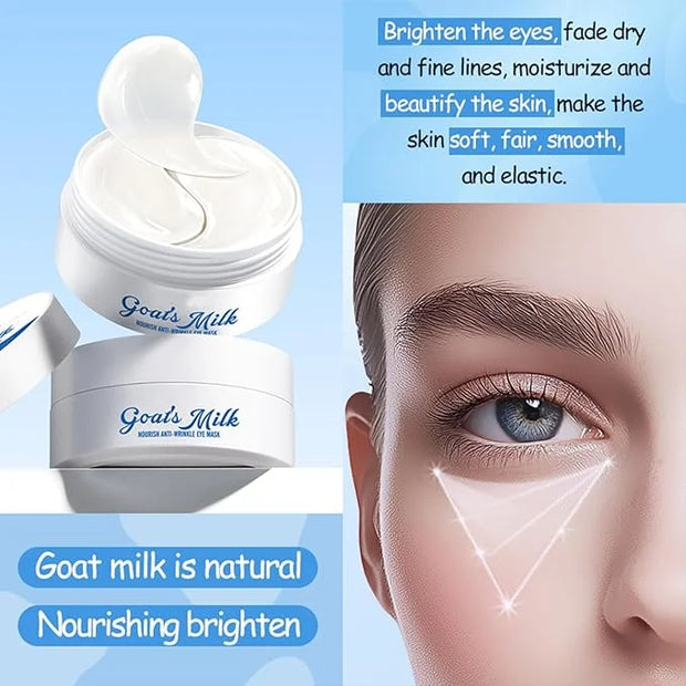 Under Eye Patches for Dark Circles & Puffy Eyes - 60 Pairs Hydrating Eye Mask with Hyaluronic Acid,Hydrolyzed Elastin&Goat...