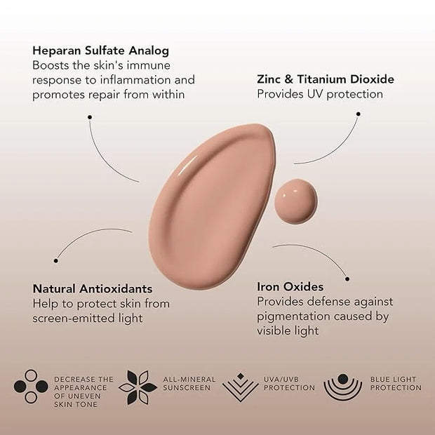 Senté Even Tone Mineral Sunscreen Tinted Broad-Spectrum Lotion- Light-Medium SPF 40 - UVA/UVB Protection - 40-Min Water-Re...