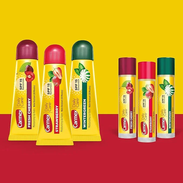 Carmex Daily Care Moisturizing Lip Balm Pack, SPF 15, Multi-Flavor Lip Care Variety Pack Bag, 9 Count (6 Tubes, 3 Sticks) ...