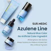 SURMEDIC AZULENE Soothing Trial Kit, Korean Skincare, Airplane-Friendly Travel Size Mini Set, Facitl Kit Gift for Women wi...