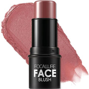 FOCALLURE Cream Blush Makeup,Buildable Blush Stick for Cheeks,Matte and Dewy Finish,Long Wearing,Easy Application,Lightwei...