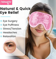NEWGO Bundle of Cooling Eye Mask Gel and Cold Eye Mask for Puffy Eyes - Product Image