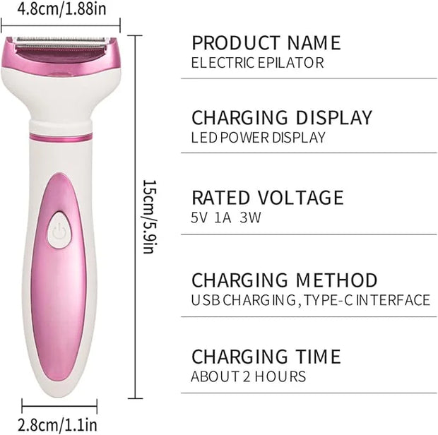 Electric Razor for Women, Bikini Trimmer Womens Shaver for Face Nose Eyebrow Body Leg Pubic Underarm Arm Ladies Rechargeab...