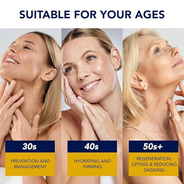 Korean Neck Cream for Firming & Tightening: Neck & Chest Anti-Aging Treatment for Crepey Sagging Skin & Wrinkles - Women &...