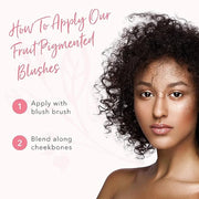 100% PURE Powder Blush (Fruit Pigmented), Mimosa, Soft Shimmery Finish, Nourishes Skin w/Rosehip Oil, Cocoa Butter, Natura...
