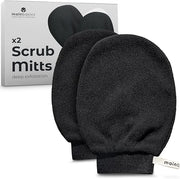 MainBasics Korean Exfoliating Mitts - Deep Body Scrubber Exfoliator Gloves for Dead Skin, Spray Tan Removal, Keratosis Pil...