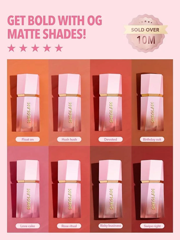 SHEGLAM Color Bloom Liquid Blush Makeup for Cheeks Matte Finish - Night Drive - Product Image