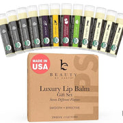 USDA Organic Lip Balm - USA Made with Natural Ingredients, 12 Pack Multi Flavor Lips Moisturizer, Moisturizing Lip Care, B...