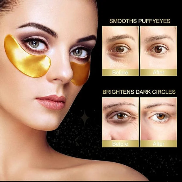Under Eye Mask,20 pairs 24K Collagen Eye Pads,Under Eye Patches Skincare for Anti Aging,Anti Wrinkle,Reducing Eye Puffines...