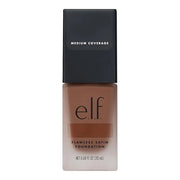e.l.f. Flawless Satin Foundation, Lightweight & Medium Coverage, Semi-Matte Finish, Vegan & Cruelty-Free, Spice, 0.68 Fl O...