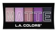 L.A. COLORS 5 Color Matte Eyeshadow Palette, Plum Pashmina CEM479 - Product Image