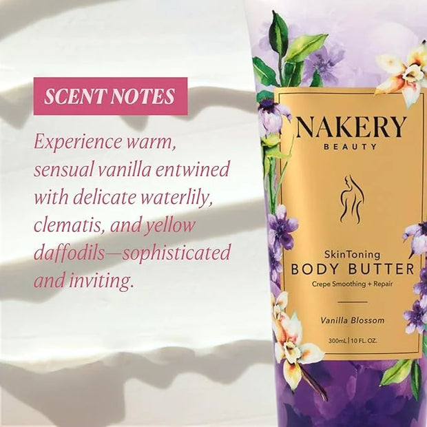 Nakery Skin Toning Body Butter for Women - Firming Body Lotion for Women - Peptide Infused Body Lotion for Crepey & Saggin...