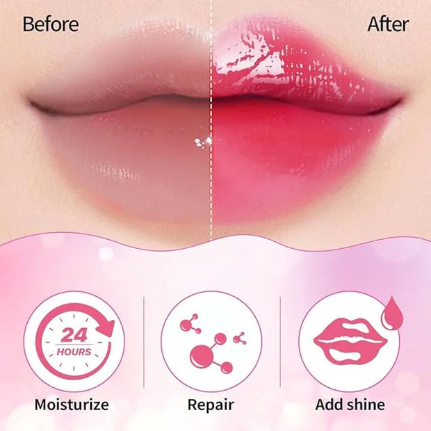 Hydrating Lip Glow Oil, Moisturizing Lip Glow Oil, Nourishing Glossy Transparent Lip Oil, Plumping Lip Oil, Lip Balm, Non-...