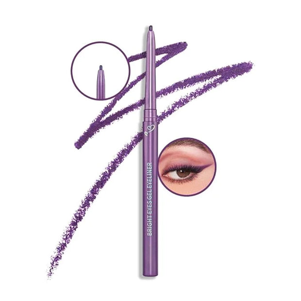 Kaely 1.5mm Skinny Gel Eyeliner Pencil,Grape Purple Cat Eye Liner Makeup Pen,Cream Smooth Eyeliner Crayon,delineador de oj...