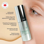 Refresh Botanicals Organic Eye Serum | Eye Cream for Under Eye Puffiness, Dark Circles & Fine Lines | For All Skin Types |...
