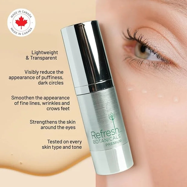Refresh Botanicals Organic Eye Serum | Eye Cream for Under Eye Puffiness, Dark Circles & Fine Lines | For All Skin Types |...