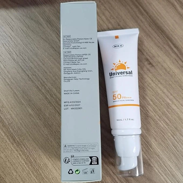 Tinted Sunscreen For Face SPF 50, Universal Protector Solar 50 Face Sunscreen Moisturizer, No Sticky, Hydrating travel siz...